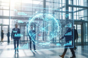 Global logistics digital globe, a Business Photo by Shootdiem