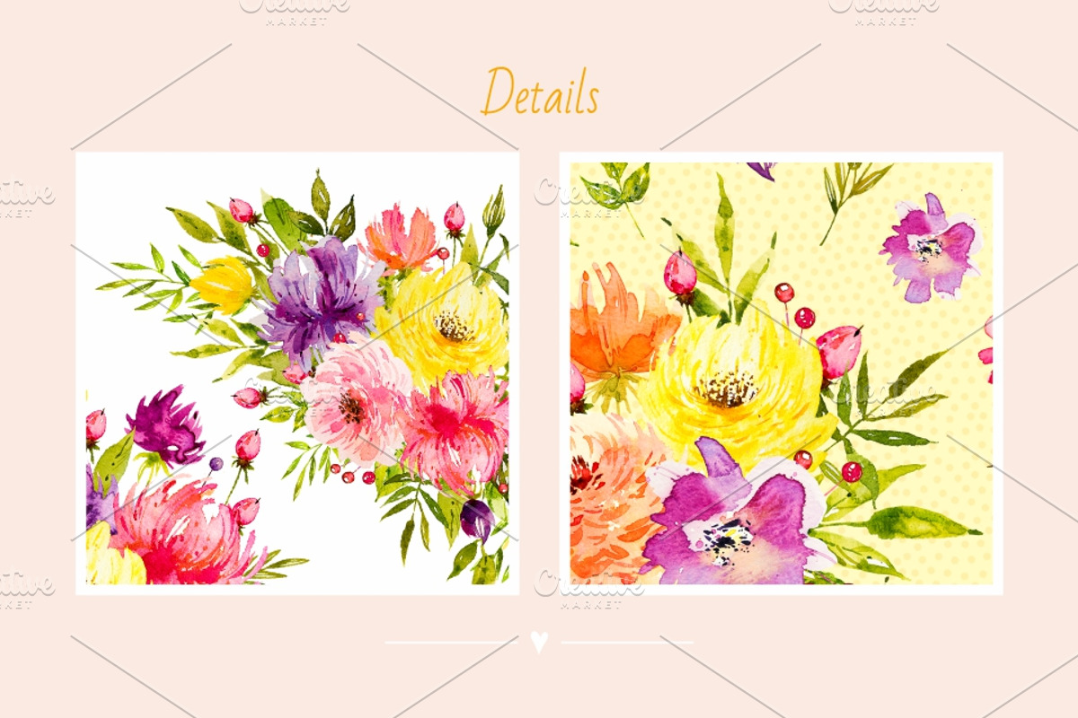 Spring flowers. Watercolor., a Decorative Illustration by Ekaterina Mikheeva (Photo 7 of 8)