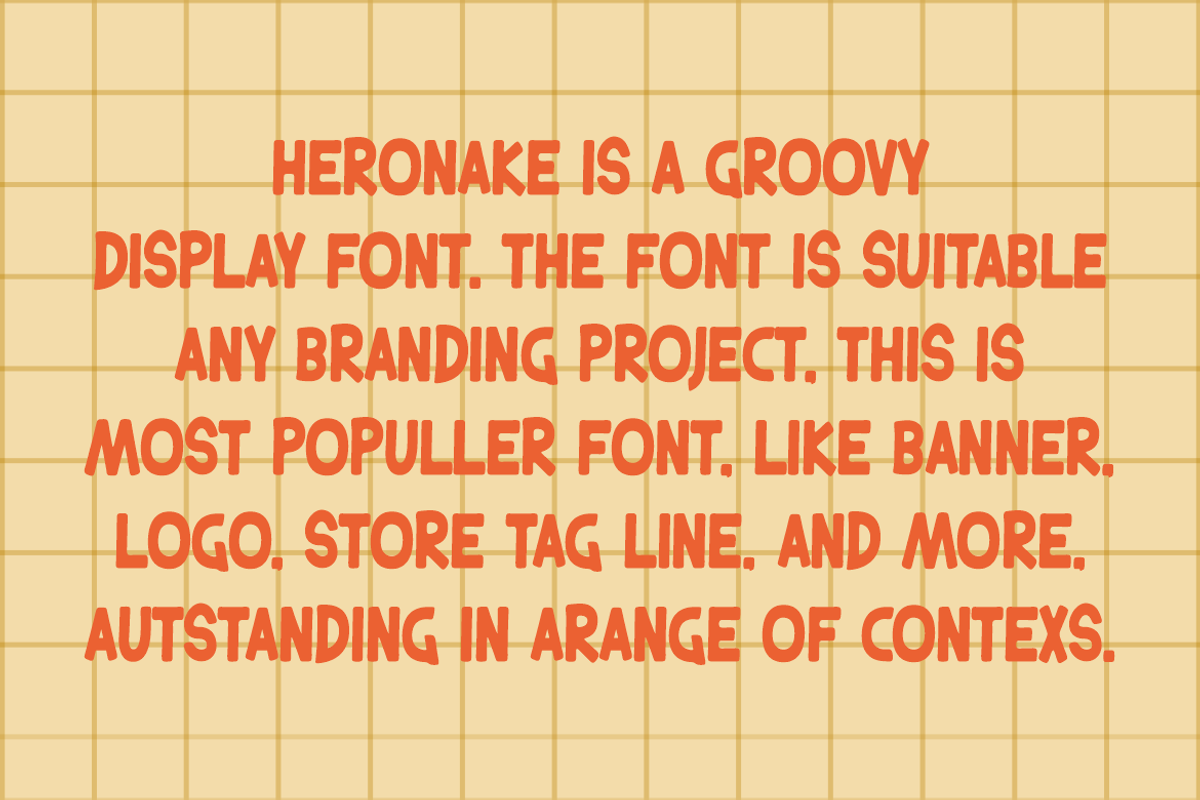 Heronake - Round Font, a Sans Serif Font by QR Design Studio (Photo 5 of 6)