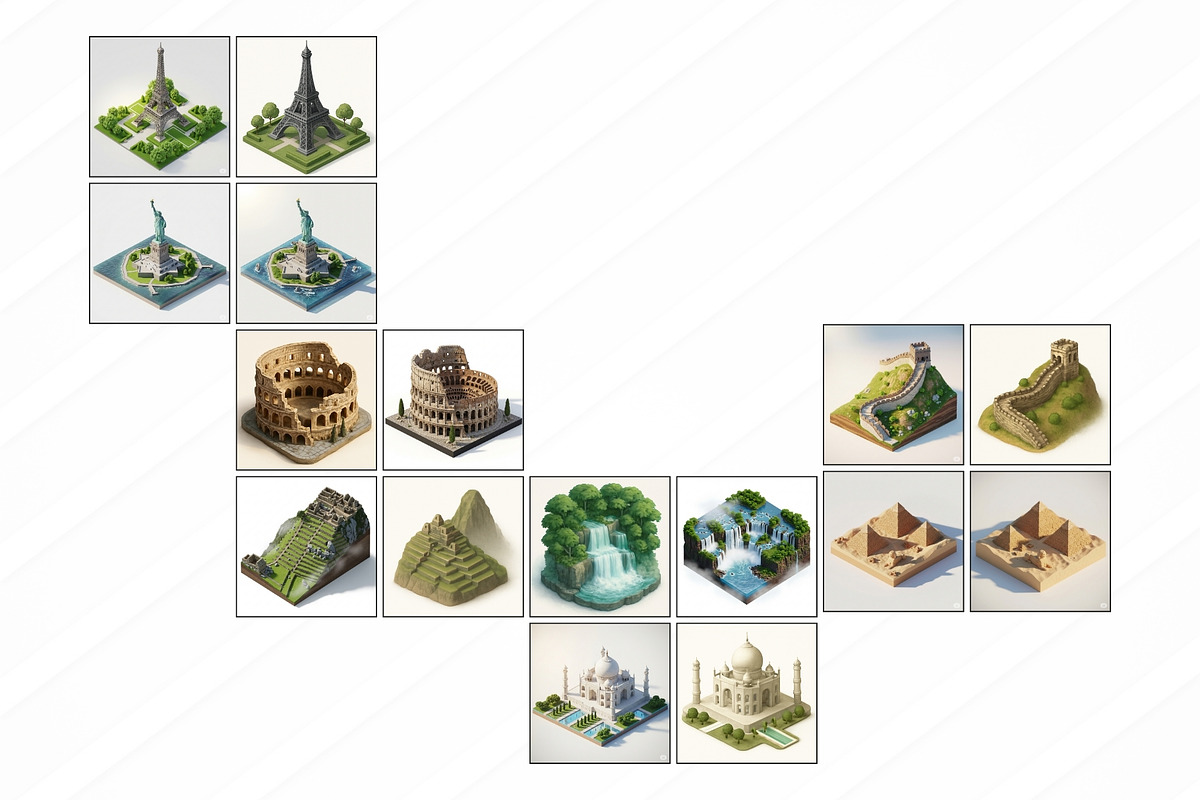 World Landmarks 3D Isometric, an Icon by Claymoon Lab (Photo 2 of 2)