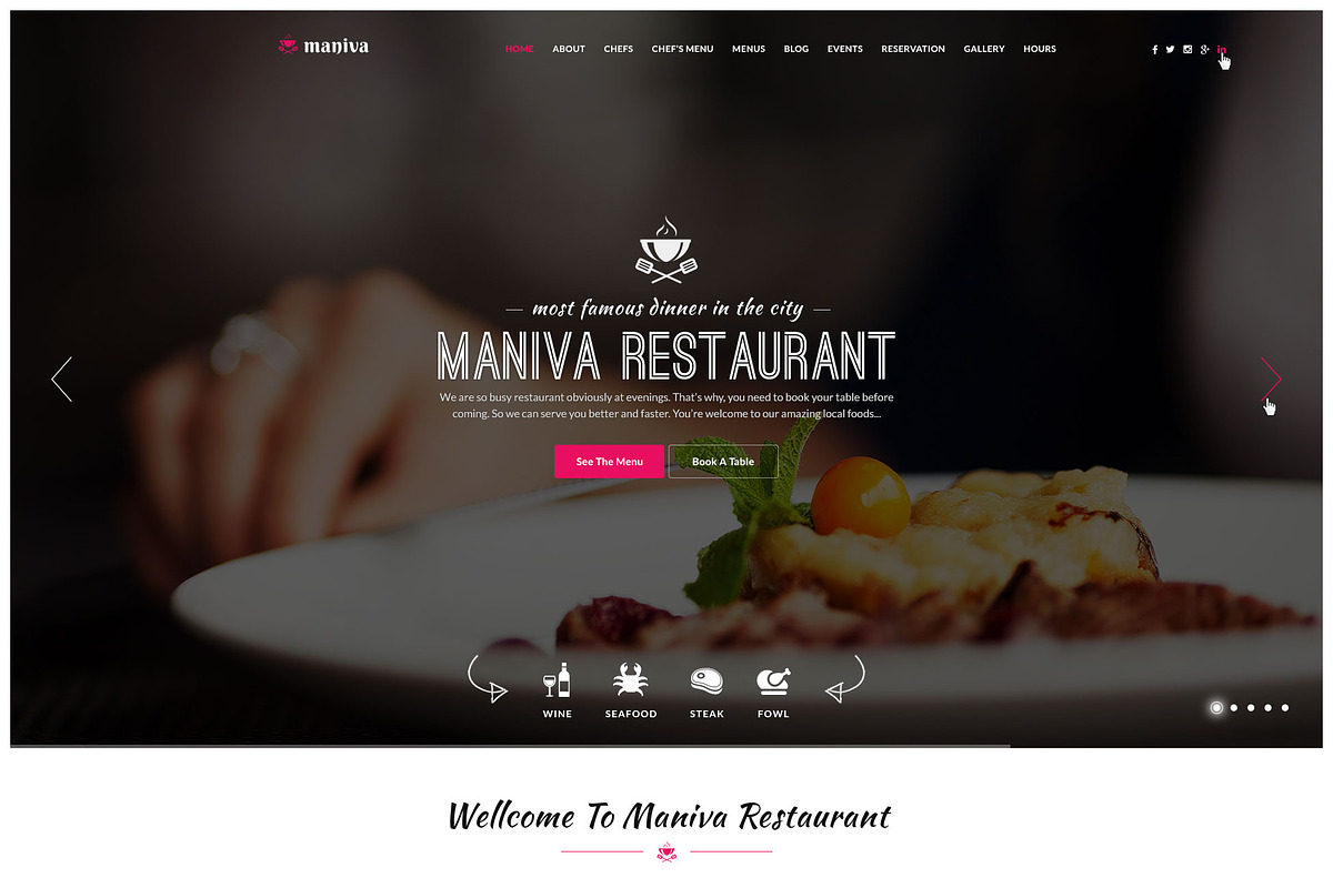 Restaurant - WordPress Theme, a WordPress Template by TemPlaza (Photo 2 of 4)