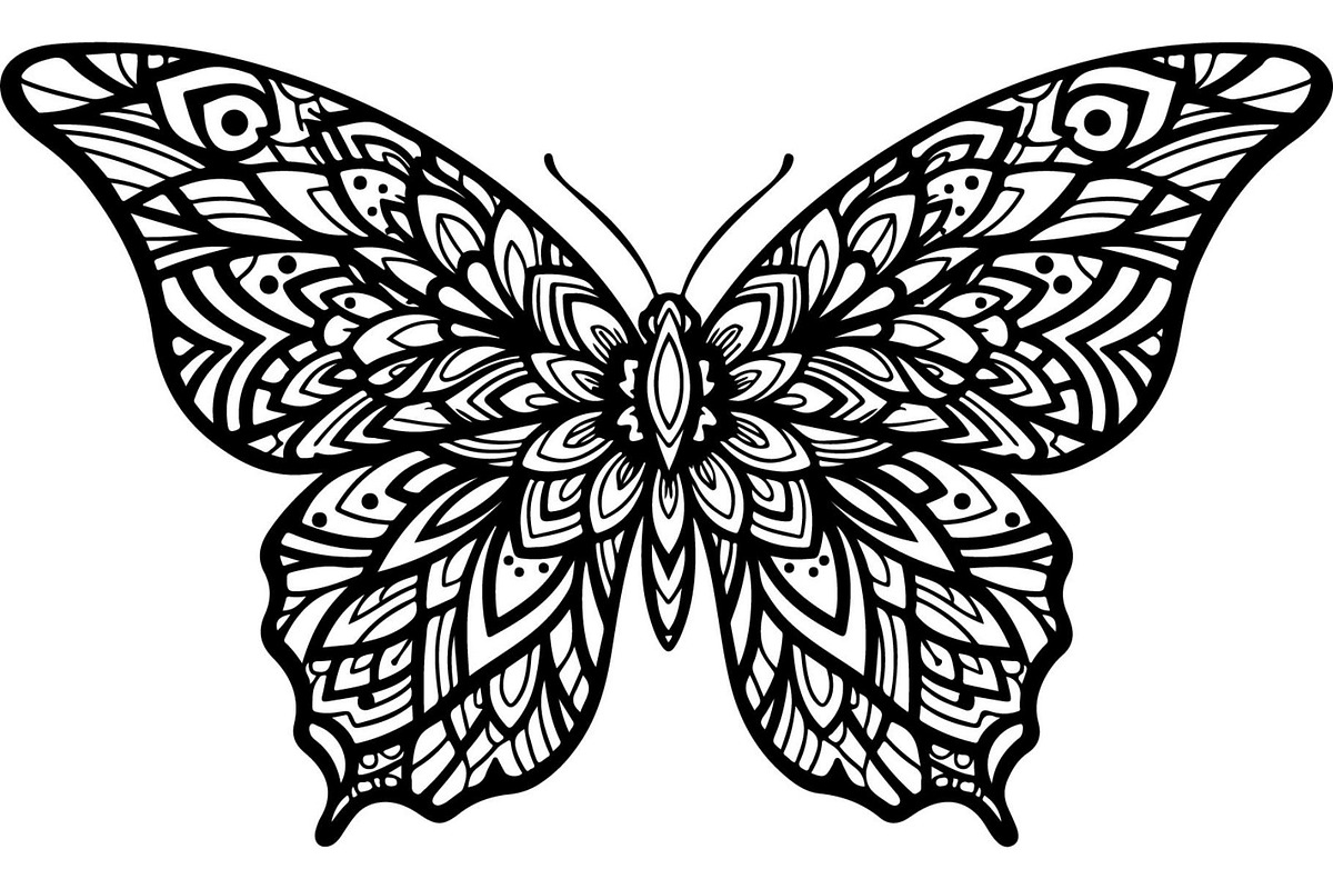 Butterfly Silhouette Bundle, a Decorative Illustration by Designer_Momina (Photo 18 of 20)