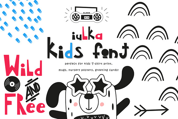 Nursery Art Kids Font "Iulka" preview 7