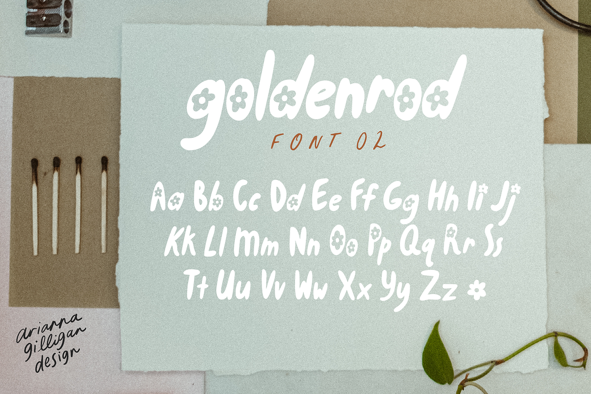 Gilligan Hand Drawn Font Bundle, a Handwritten Font by Drawn By Arianna (Photo 3 of 5)