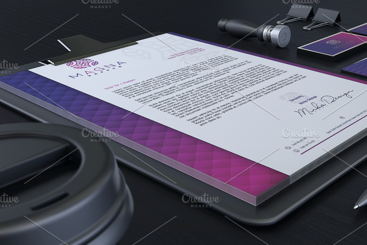 MAGNA Corporate Identity, a Stationery Template by Design by Mirko (Photo 5 of 6)