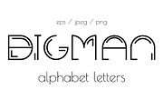 BigMan Alphabet Letters, a Symbol Font by Iryna Danyliuk (Thumbnail 1 of 3)