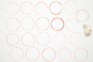 Watercolor Logo Circles W/ Rose Gold