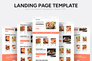 Restaurant Landing Page, an UI Kit Template by CreativeShaper