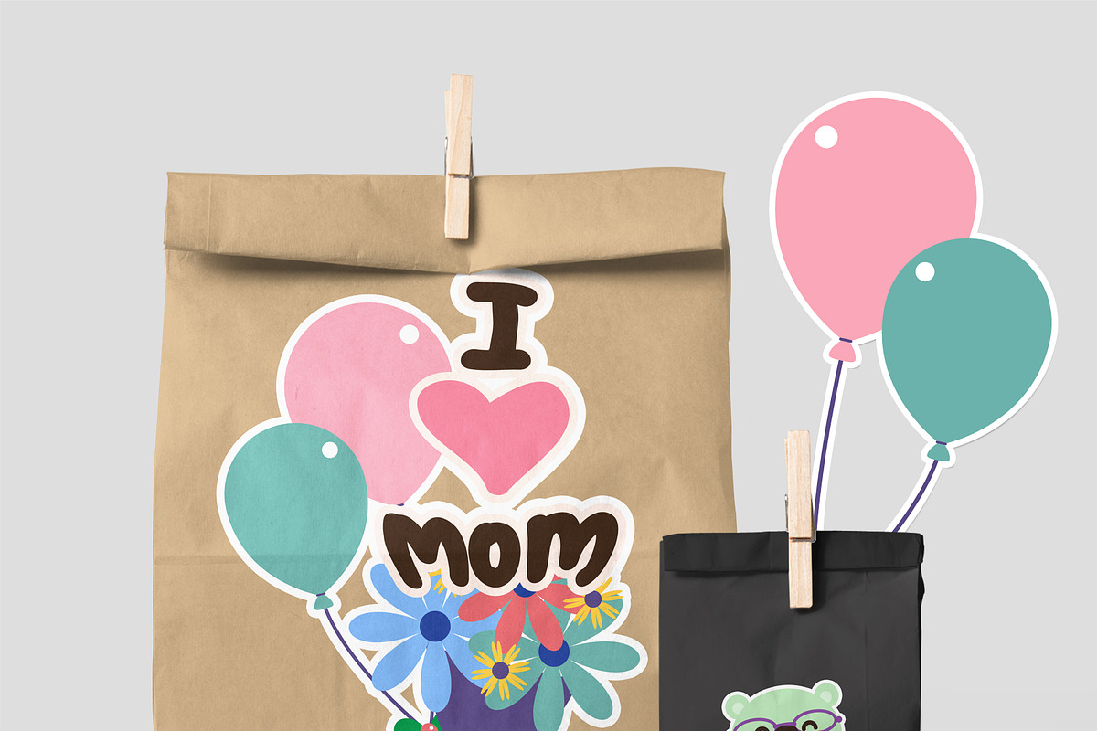 Mama Bear Digital Clip Art, a Seasonal Illustration by Cozy Cat Design (Photo 8 of 10)
