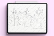 Procreate dresses stamps, a Brush Add-On by KsTumanova (Thumbnail 3 of 3)