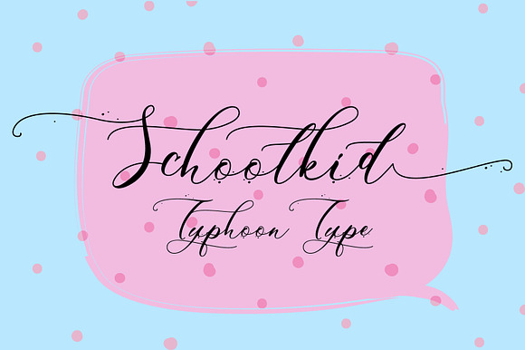 Schoolkid font preview 3