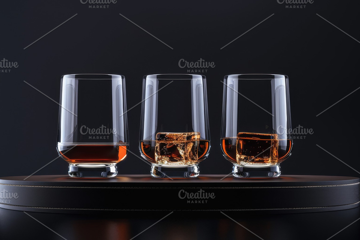 87 whiskey glasses, a Food & Drink Photo by Handmadefont (Photo 64 of 87)