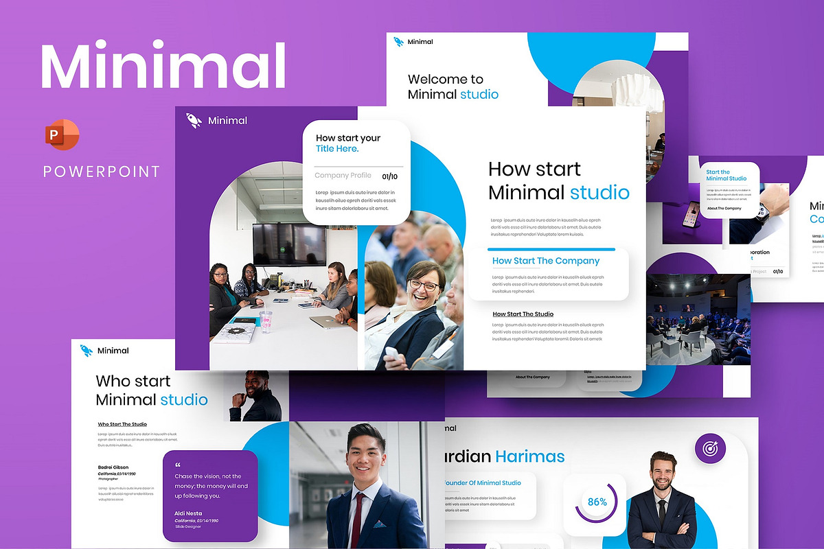 Minimal – Business PowerPoint Templa, a Presentation Template by Dens Creative Studio (Photo 1 of 6)