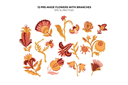 Floral Patterns Vector Clipart PNG, a Pattern Graphic by ARTMIRU (Thumbnail 3 of 15)