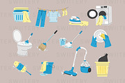 House Cleaning Clipart - Swiitery, an Object Illustration by Iconixar & Friends (Thumbnail 2 of 2)