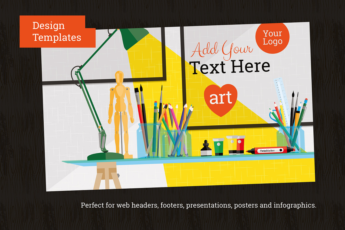 Art Supply Illustration Pack, a Work Illustration by Wingsart Studio (Photo 12 of 12)