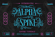 Alpha Spike Typeface, a Serif Font by alit design (Thumbnail 1 of 17)