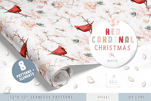 Christmas Seamless Patterns - White