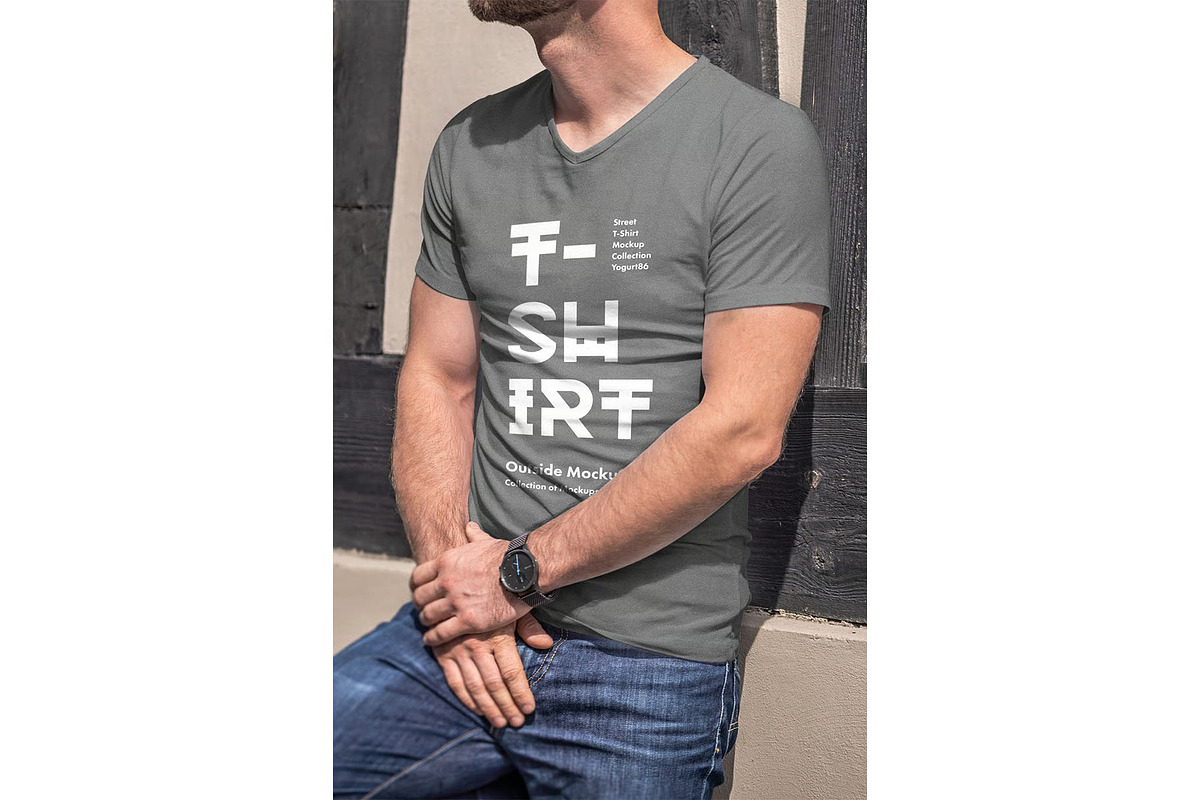 T-Shirt Mock-up, a Shirt Mockup by zippypixelstudio (Photo 4 of 11)