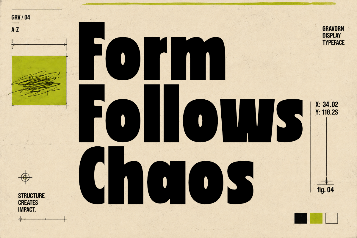 GRAVORN – Bold Display Typeface, a Sans Serif Font by Muksal Creative (Photo 4 of 10)
