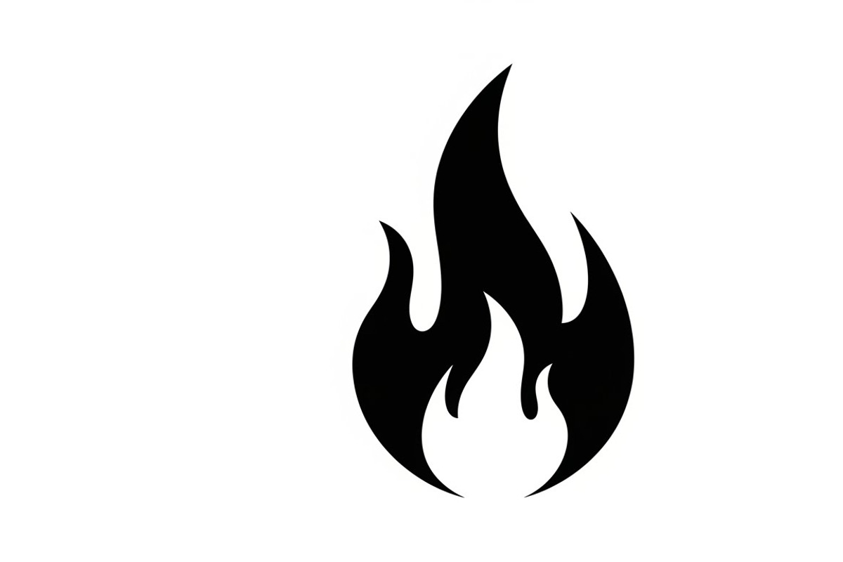 Bold black fire flame icon vector, an Illustration by Amazin_art (Photo 7 of 29)