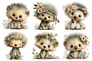 Whimsical Baby Hedgehog Png Clipart, an Illustration by Daily.Designs (Thumbnail 3 of 8)