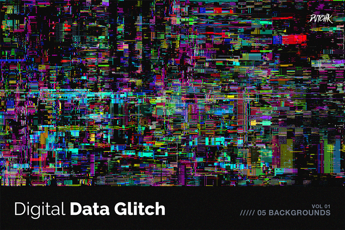 Digital Data Glitch V01, a Background Graphic by dvtchk (Photo 4 of 6)