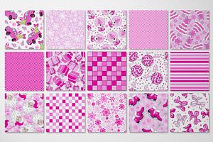 Barbie Pink Christmas Pattern Set