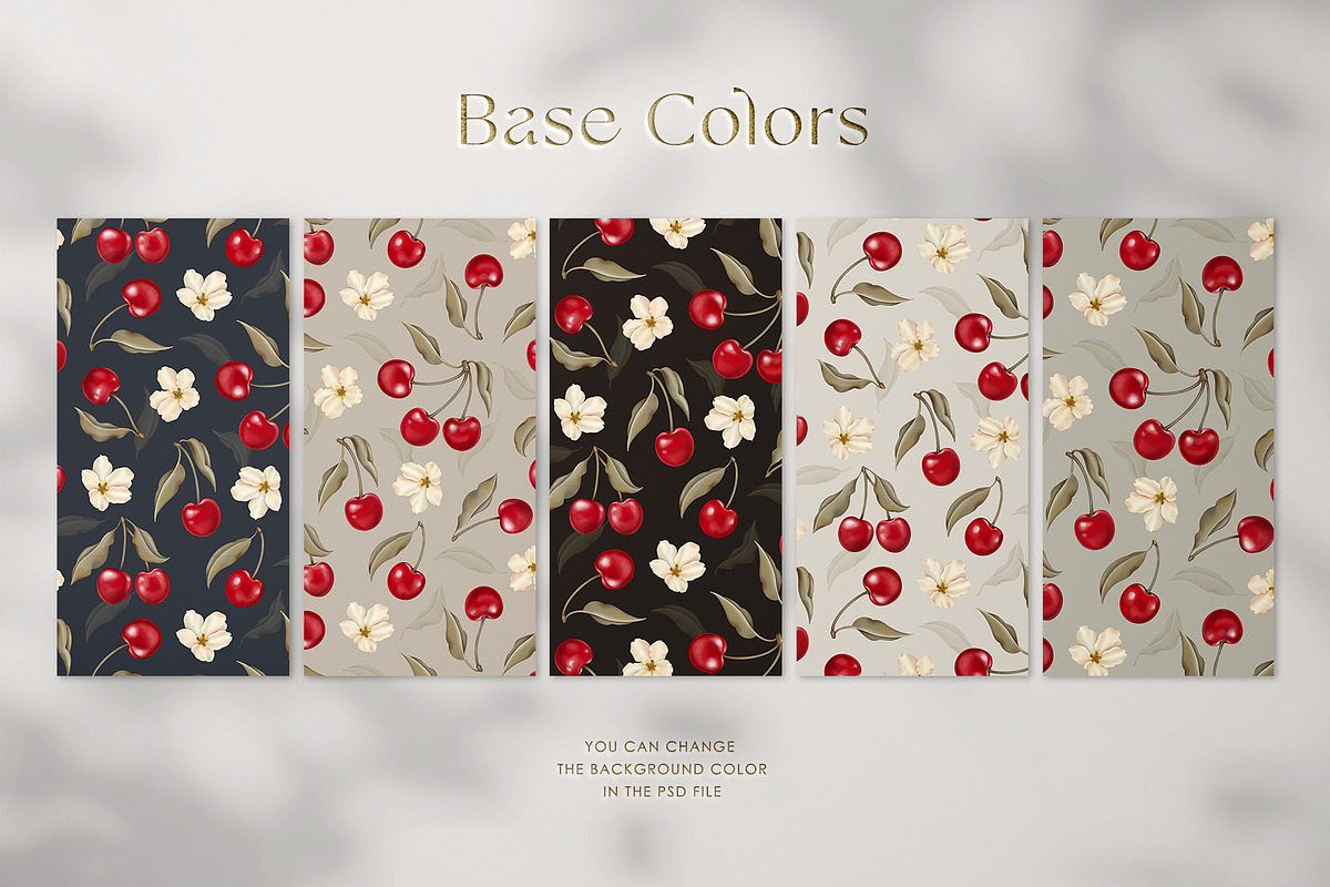 Cherry - Pattern Collection, a Pattern Graphic by PatrushevaYana (Photo 5 of 11)