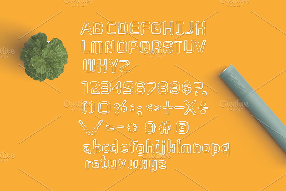 Carpentia Rough Line Font preview 2
