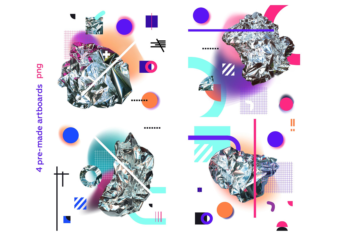 Gradient abstract & geometric set., a Pattern Graphic by lisa_kalev (Photo 10 of 12)
