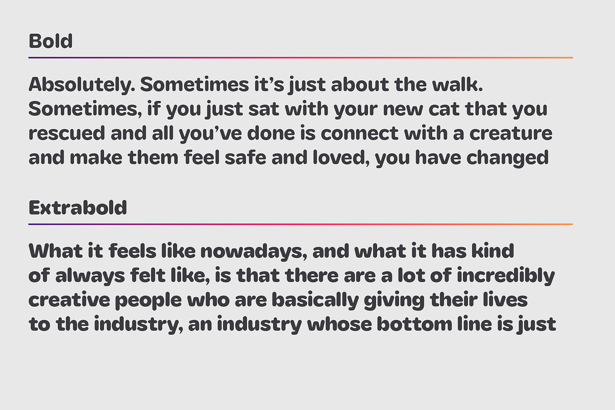 YNF Orion | Rounded sans serif, a Sans Serif Font by YNF (Photo 13 of 45)