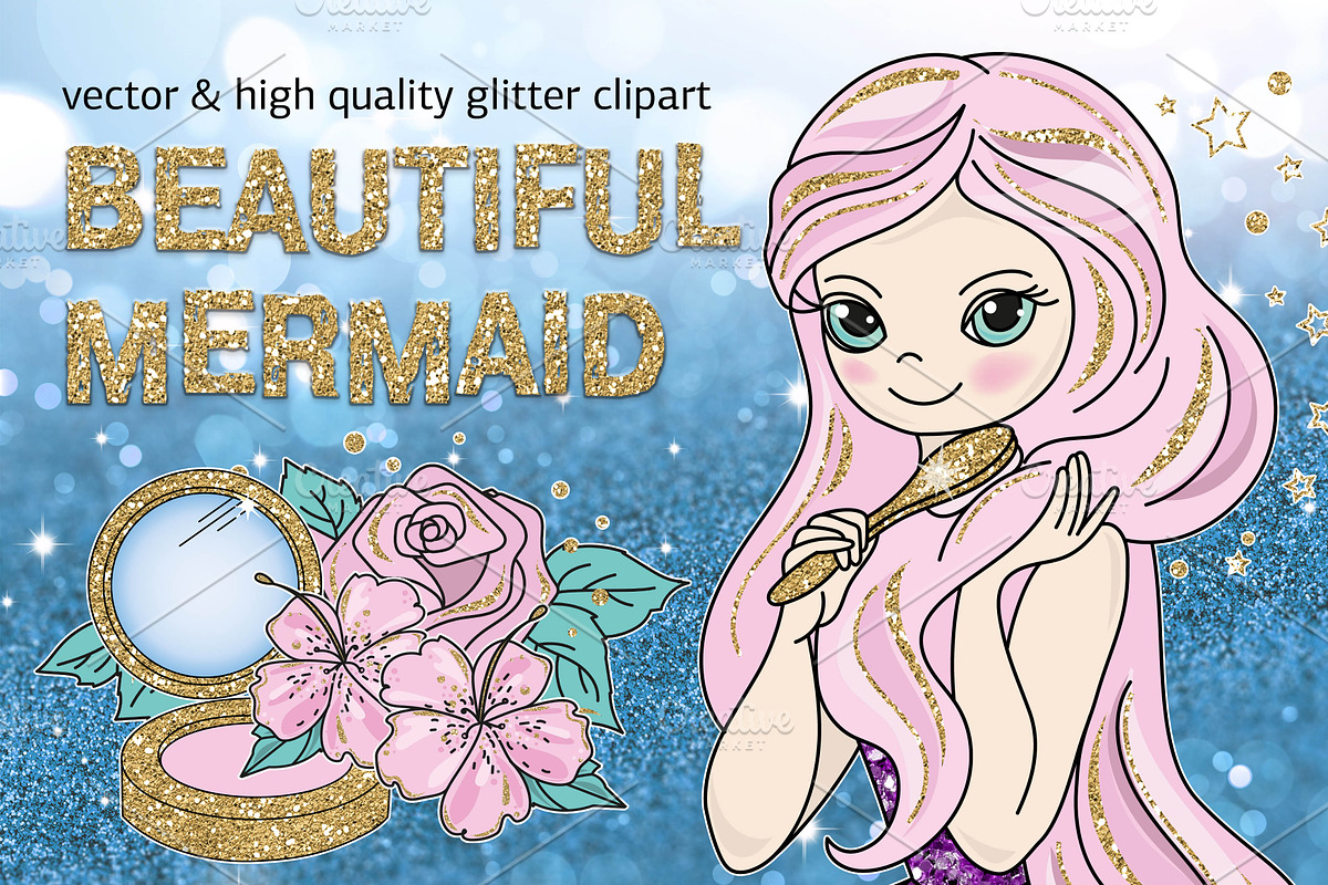 BEAUTIFUL MERMAID, a Decorative Illustration by FARAWAYKINGDOM (Photo 1 of 5)