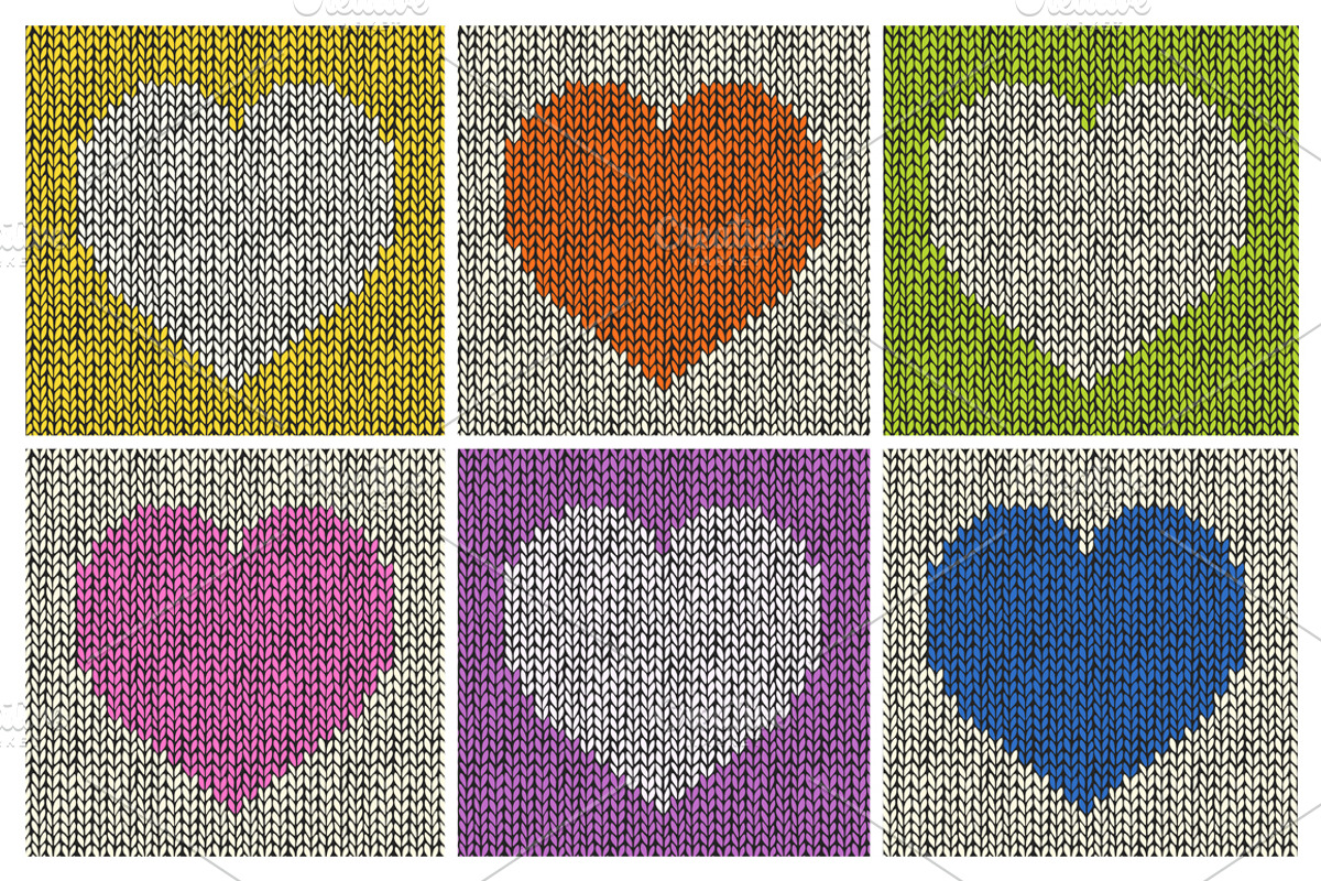 24 Knitted Hearts Seamless Patterns, a Pattern Graphic by IreneArt illustrations (Photo 4 of 5)