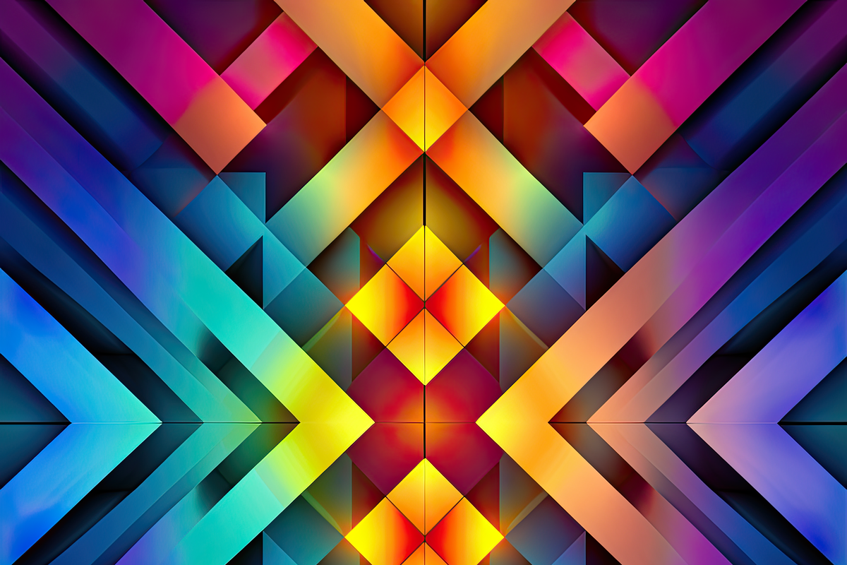 Geometric Rainbow Patterns, a Pattern Graphic by Printable Treasure (Photo 4 of 5)