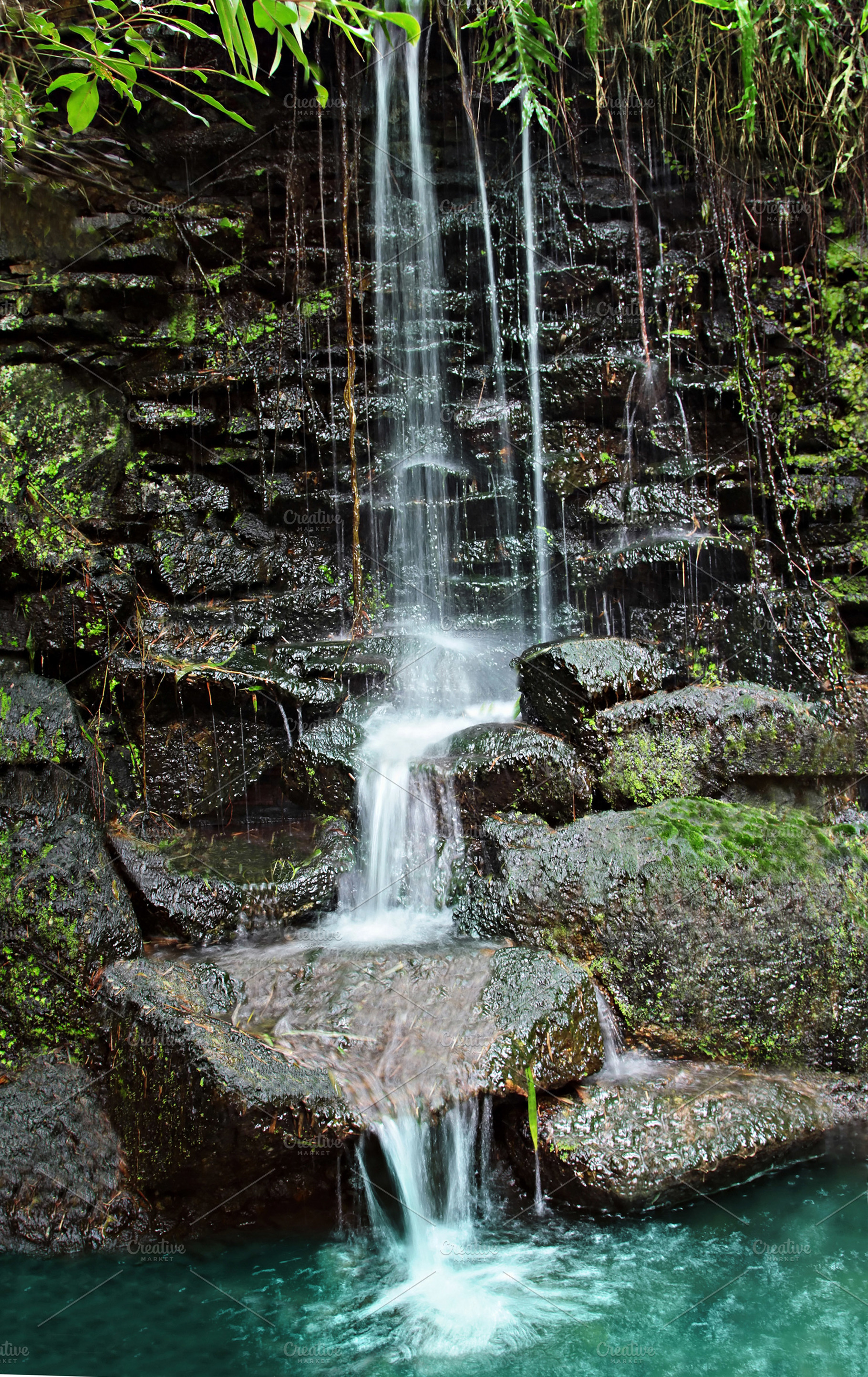 Beautiful waterfall, a Photo by saiko3p