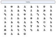 5 Style set of 300 User Account icon, an Outline Icon by Directico Design Kit (Thumbnail 4 of 8)