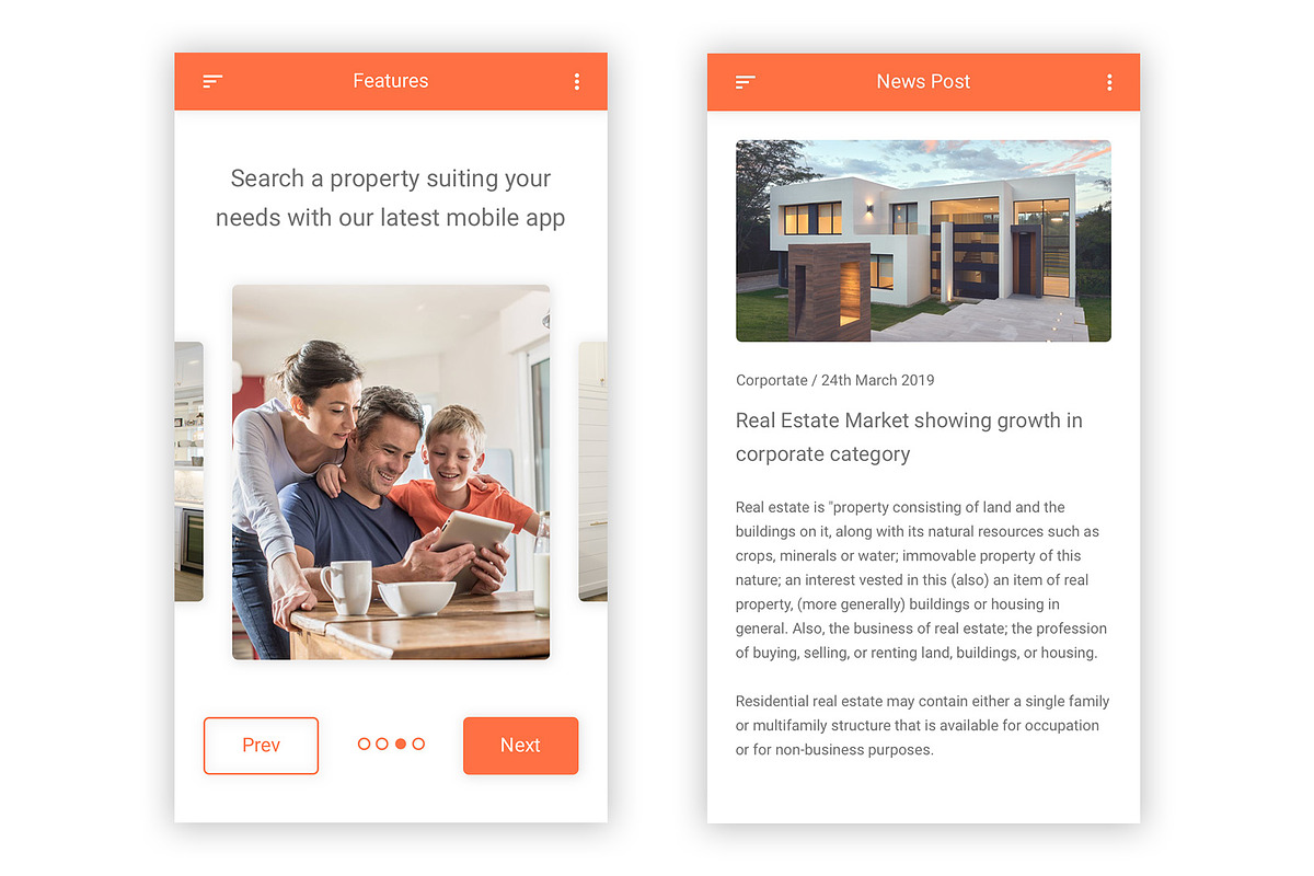 Real Estate & Property Adobe XD App, an UI Kit Template by themelove (Photo 14 of 16)