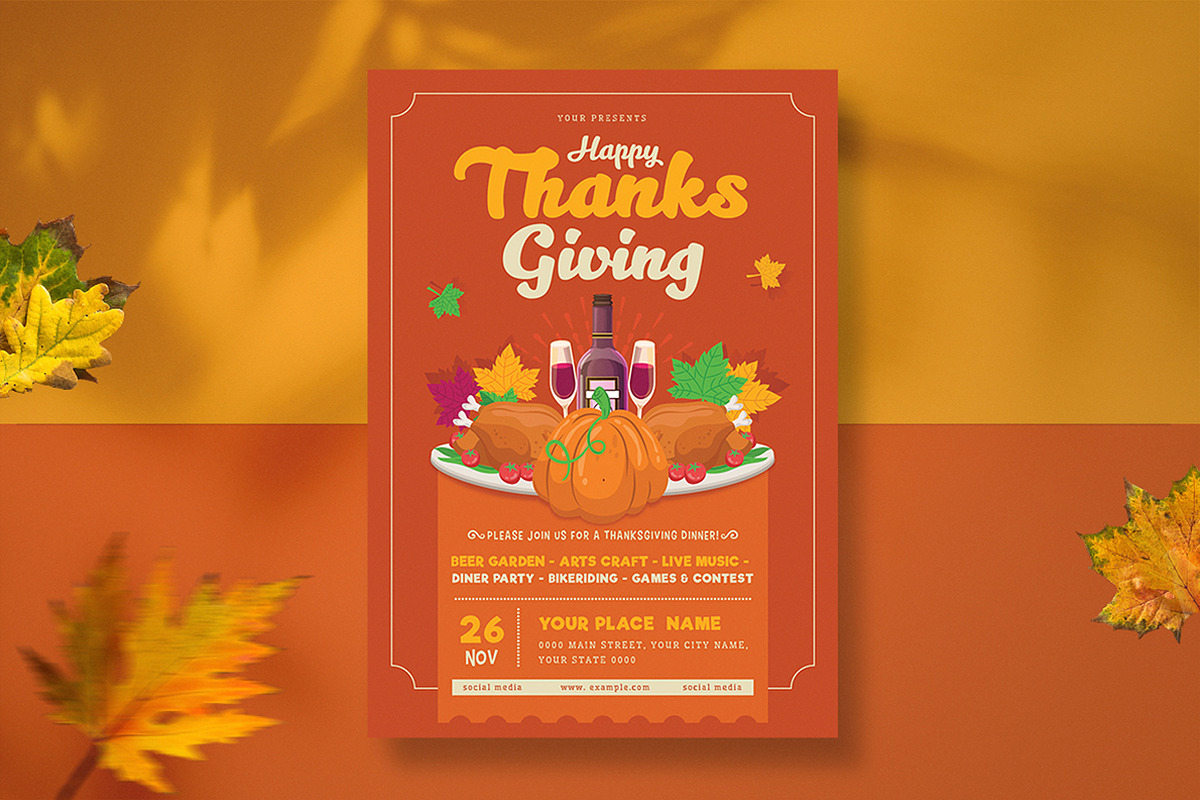 Thanksgiving Flyer, a Flyer Template by Totem Design Studio (Photo 3 of 5)