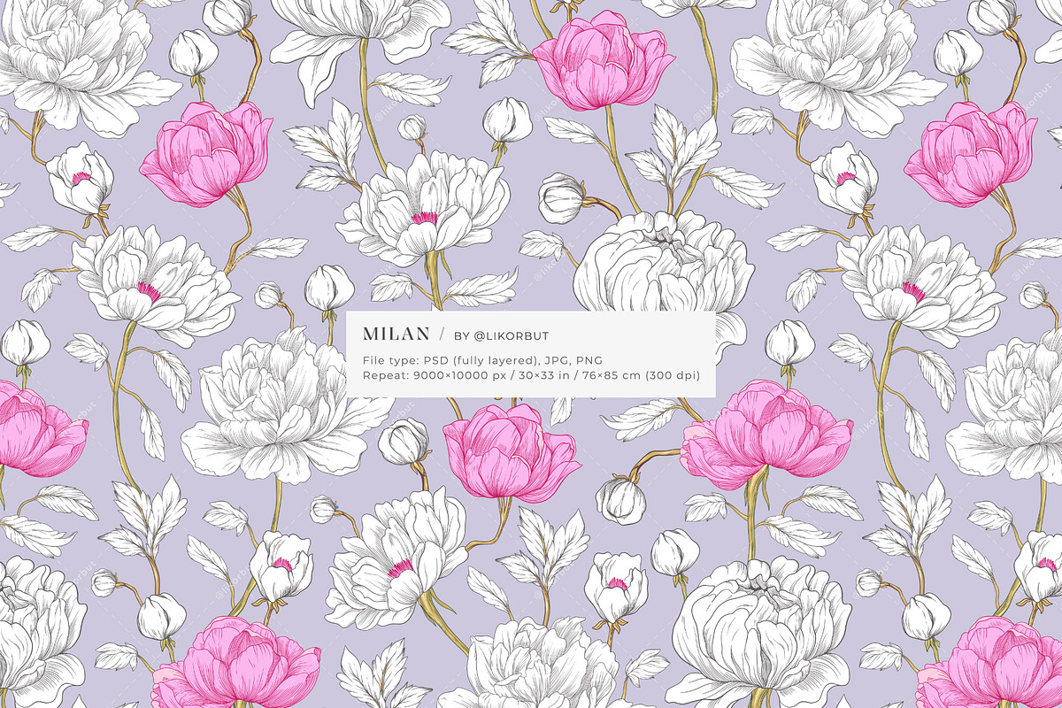 Elegant Bloom Luxury Pattern Design, a Pattern Graphic by likorbut (Photo 10 of 13)