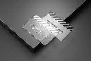 Transparent Business Card Mockups