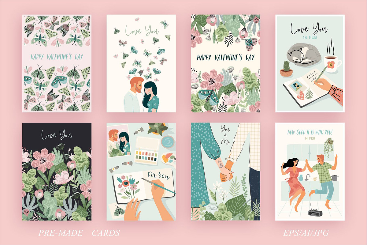 Love story. Vector collection., a Person Illustration by Nadia Grapes (Photo 5 of 10)
