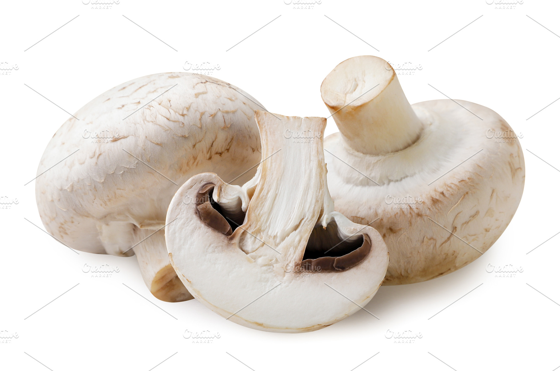 Champignon mushrooms and a half on a, a Food & Drink Photo by innakreativ