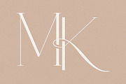 MK monogram, a Branding & Logo Template by LINKED LETTERS STUDIO (Thumbnail 3 of 3)