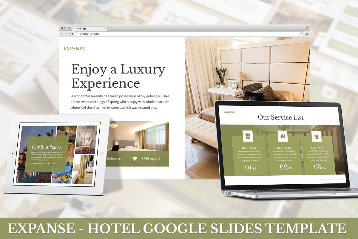Expanse - Hotel Powerpoint Template, a Presentation Template by SlideFactory (Photo 1 of 4)