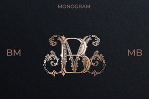 MB BM Wedding Monogram Logo
