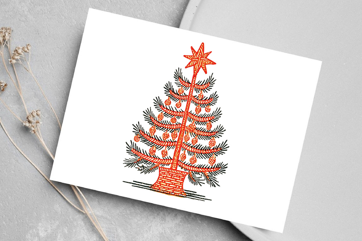 Boho Christmas Trees Clipart, an Illustration by Canvas Craft (Photo 5 of 8)