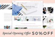 Avery. MultiPurpose|PageBuilder, a WordPress Template by PinkBulletin (Thumbnail 1 of 4)