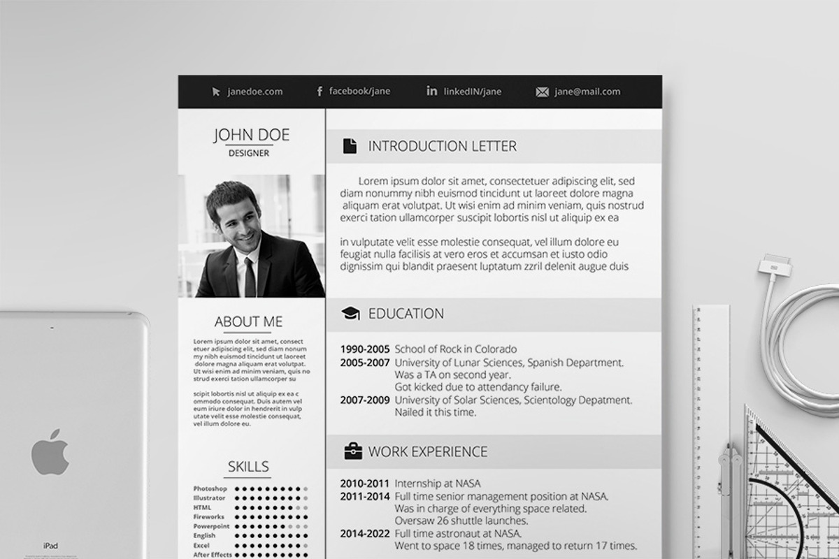 Resume/CV Template III, a Resume Template by Print Forge (Photo 1 of 3)