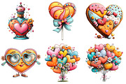 Whimsical Valentines Day Clipart, an Illustration by Craft Nest (Thumbnail 9 of 9)